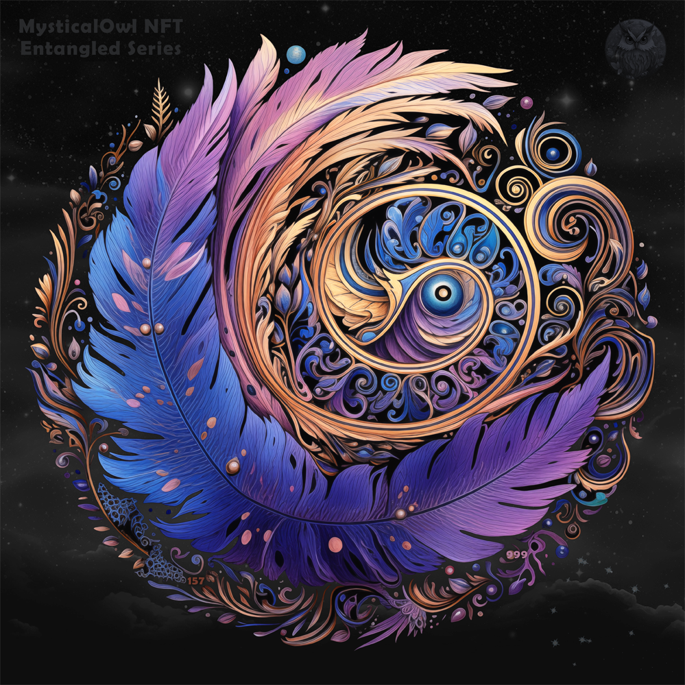 MysticOwl NFT Collection 157.<br>Entangled Series.