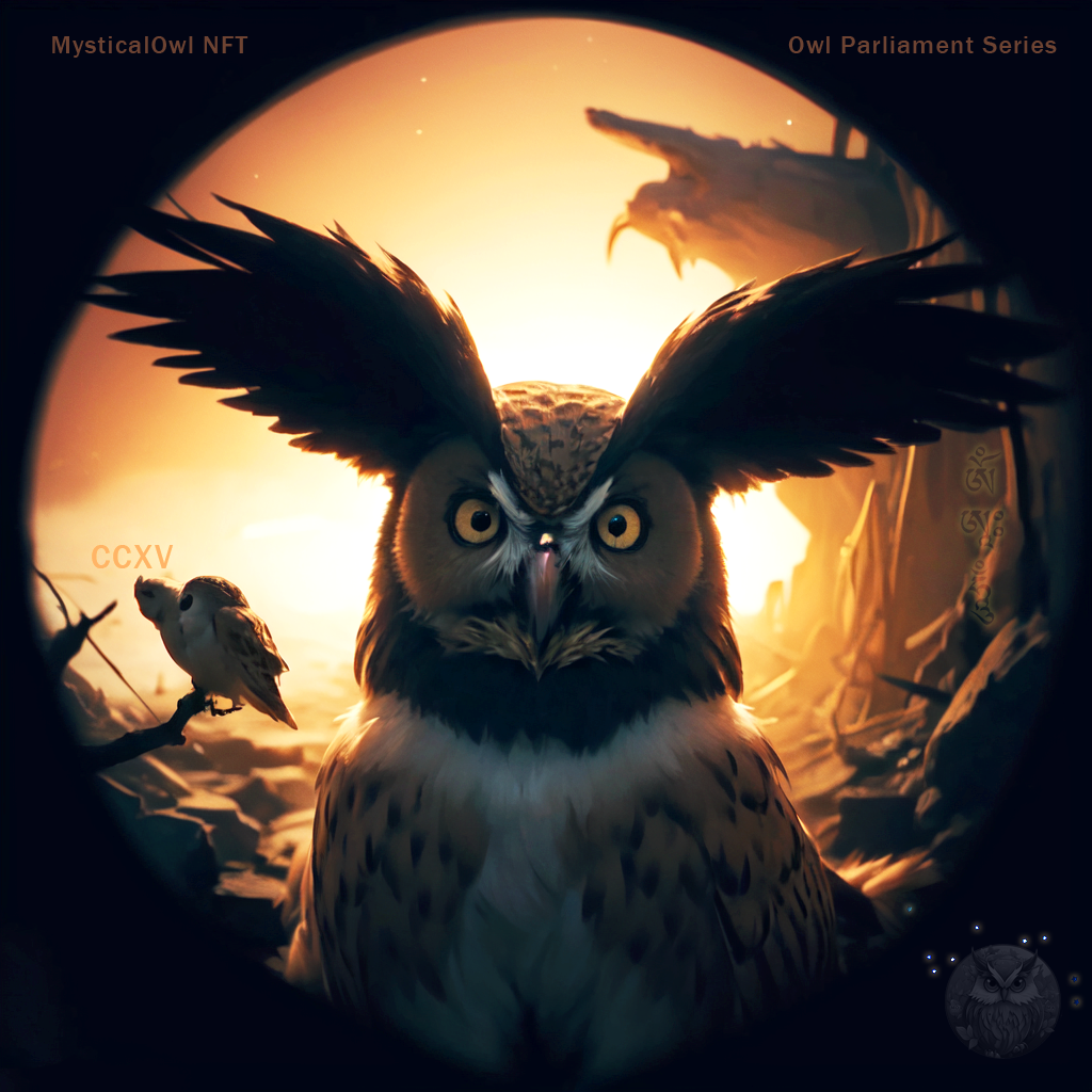 MysticOwl NFT Collection 215. Owl Parliament Series.